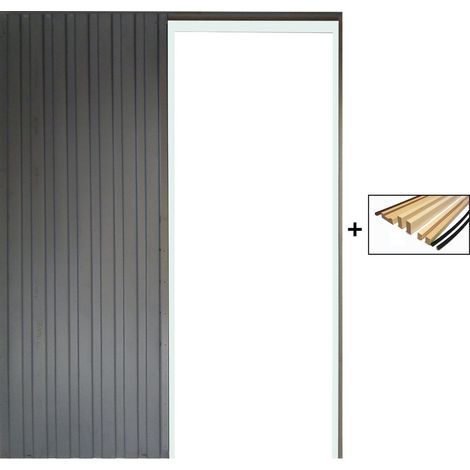 Gd Menuiseries – Garniture de porte coulissante 63 cm – Kit de finitions pour galandage – Pour bois dur – Installation facile et esthétique moderne (1/2)