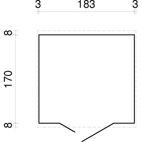 Abri de jardin en bois Leif 3,0 m2 Traité Translucide (1/2)