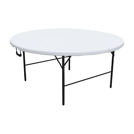 TAVOLO CATERING DOMUS  HDPE BIANCO/ACCIAIO CM 160 H.CM 74