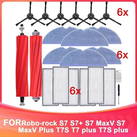Pièces de rechange compatibles avec les aspirateurs robots Roborock S7, S7+, S7 MaxV, S7 MaxV Plus, T7S et T7 Plus.