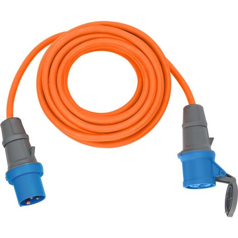 Verl.-Leitung 10m CEE230V/16A IP44 orange, Stecker&Kupplung