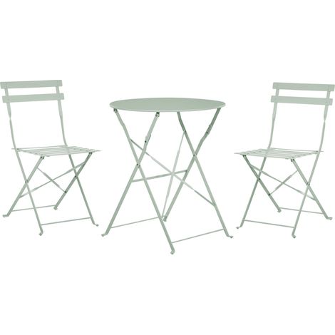 Bistro Set klappbar FIORI Metall Grau (1/5)