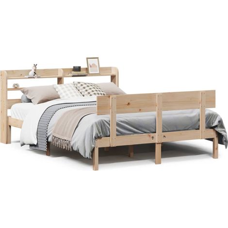 Maison Exclusive - Massivholzbett ohne Matratze 150x200 cm Kiefer