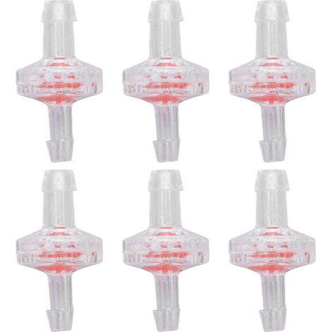 10 clapets anti-retour unidirectionnels en polypropylène, raccord pour tuyau, rétention d'eau, diamètre de membrane variable de 5 à 7 (1/5)