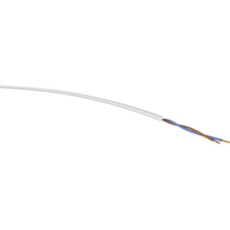 VER H03VV-F 2x0,75 ws Ri. 50 Energieleitung H03VV-F 2 x 0.75 mm² Weiß 50 m