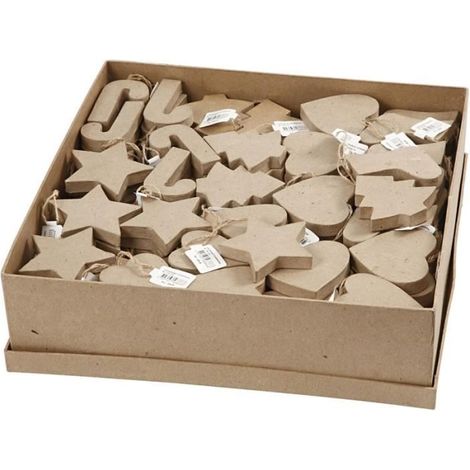 Décorations de Noël - Non spécifié - 7 à 8 cm - 174 pcs - Papier mâché - Intérieur