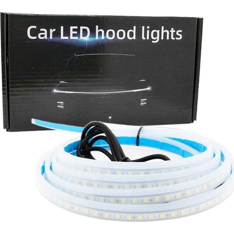 Bande lumineuse pour capot de camion, éclairage de capot à balayage dynamique étanche, décoration extérieure LED bleue, décoration de capot moteur (1/5)