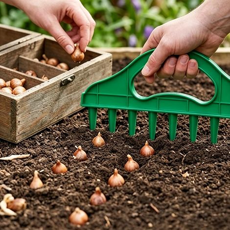 2er-Set Sättiger – Robustes Kunststoff-Handwerkzeug – Präzise Saatabstände – Für Gemüsegärten, Blumen und Kräuter – Grün (1/5)