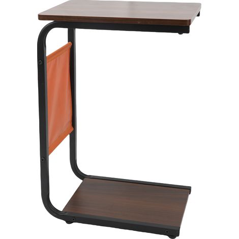 Table Bout Canapé C Design Coulissante 2 Niveaux - Panneau Densité, Tube Carré Épaissi, 4 Roulettes Pivotantes Verrouillables - Pour Salon, Chambre, Bureau - Acier et Panneau - Avec Outils Montage (1/5)