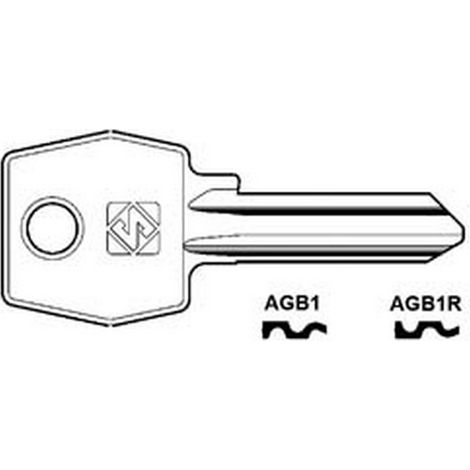 10PZ CHIAVI PER CILINDRI AGB 5 SPINE GRANDI  - AGB1 DX