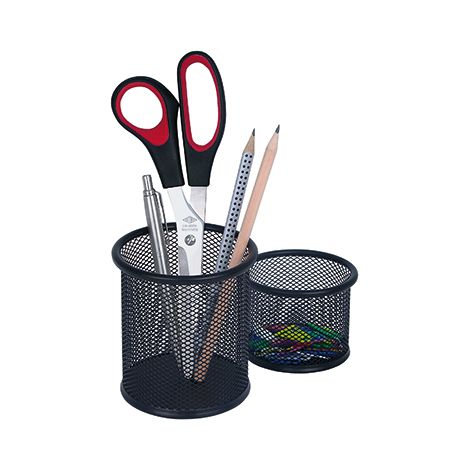 WEDO Stifteköcher Set Office 65401 2teilig Drahtmetall schwarz (1/2)
