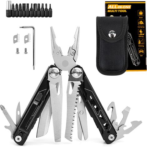 Outil multifonction 28 en 1 pour homme avec pince et 11 embouts (1/5)