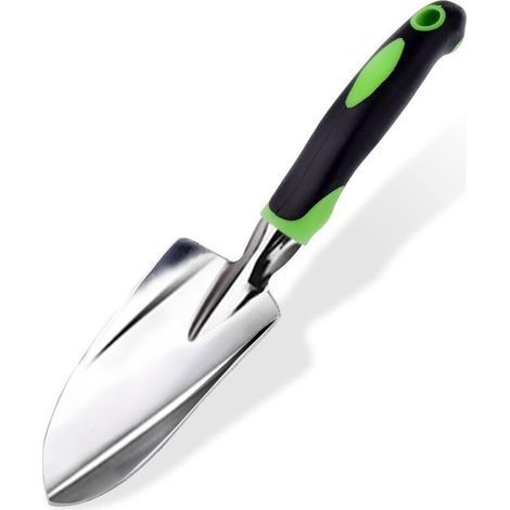 Pelle jardinage Truelle de jardin Poignée ergonomique en caoutchouc antidérapant, transplantation, désherbage, déplacement et lissage du sol (1/4)