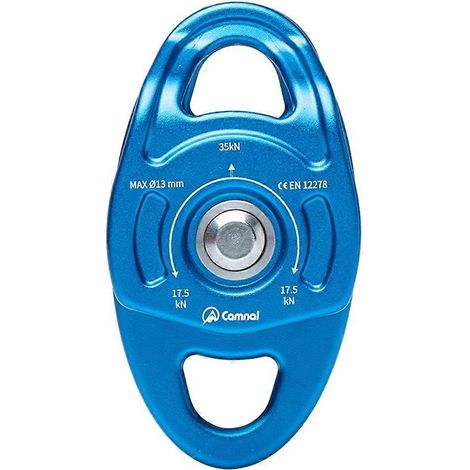 CAMNAL 35KN Doppelrolle mit Doppelscheibe für Seile, ideal zum Baumklettern, Höhlenklettern, Schleppen und Heben im Freien. (1/5)