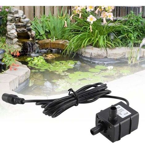 Pompe de piscine submersible à moteur sans balais ultra-silencieux DC12V de 3 mètres et 240 l/h (1/5)