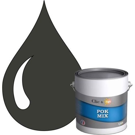 Peinture d'Accroche et Finition 2 en 1 - POK - POK MIX Vert - Satiné - 3L - RAL 6015 (1/4)