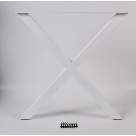 Dieda Tischbein X-Form weiß Maße (L x B x H)  71,0 x 70,0 x 10,0 cm Tischbeine (1/3)