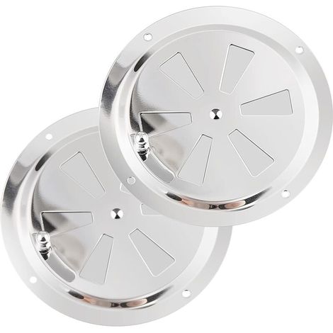 Heizung und Klimaanlage Rundes Lüftungsgitter, 125 mm Edelstahl-Entlüftungskanal Moskitonetz Abluftgitter Zuluft Abluftbelüftung Verstellbare Rollläden und Moskitonetz