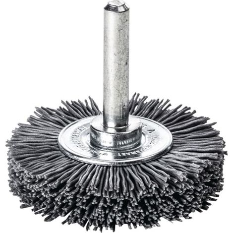 Spazzola rotonda D.50mm con manico da 6mm, setole abrasive in SiC K.320, diametro 10mm, 15000 min(unknown)¹ (1/2)
