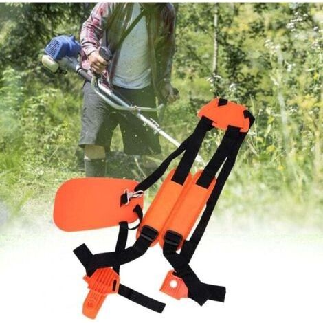 Shoulder strap for lawnmower, double harness for brushcutter, nylon belt for lawnmower, for most models of trimmers, edgers, brush saws, chainsaws (1/2)