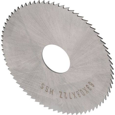 Kreissägeblatt aus Schnellarbeitsstahl (HSS), 63 x 0,8 x 16 mm, 72 Zähne, Referenznummer W6542 für industrielle Schneidarbeiten