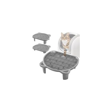 Tapis de collecte pour bac à litière, tapis de collecte automatique pour bac à litière, échelle de collecte de litière pour chat, rampe de collecte spécialement conçue pour les chats âgés ou les chato
