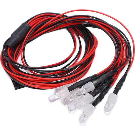 Kit d'éclairage LED pour voiture RC avec interrupteur de contrôle à troisième canal pour Axial SCX10 (1/5)