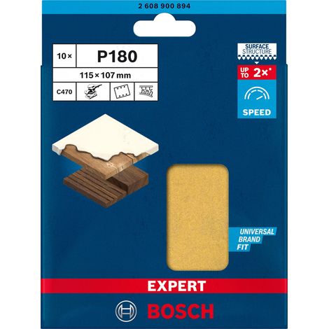 2608900894 - KIT 10 FOGLI BOSCH 115mm X 107mm K.180