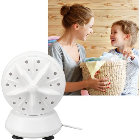 2-in-1 Mini-Ultraschallwaschmaschine für Zuhause, Büro und Reisen ABS-Material, 415 g 5-V-USB-Netzteil (1/5)