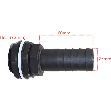 Filiyano-Raccord de bouchon de réservoir d'eau avec écrou et rondelle, compatible avec tuyau de trop-plein de 1 pouce. Accessoires et pièces pour