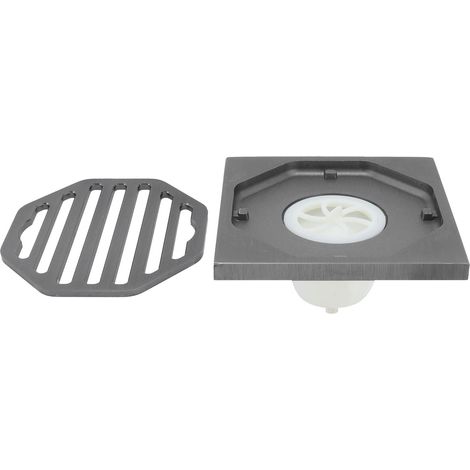 Siphon de sol haut de gamme gris anthracite pour cuisine, salle de bain et balcon siphon de sol style antique (1/5)