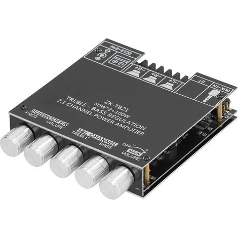 Bluetooth 5.0 2.1-Kanal-Audioverstärkermodul, 50 W x 2 + 100 W Stereo, HiFi-Platine für DIY-Lautsprecher, 170 Yen (1/5)