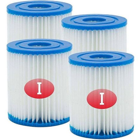 4er-Pack Filterkartuschen für Schwimmbadpumpen, kompatibel mit Bestway 58093 Typ I (1/5)