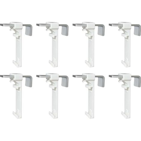 Bardusch Lot de 8 supports de serrage pour store enrouleur double, store double sans perçage, à fixer et à coller, comme accessoire de rechange pour la fixation sur une fenêtre en PVC fixe (1/5)
