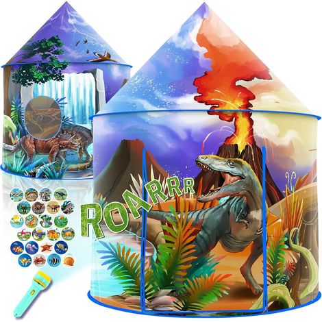 Dino Play Tent for Kids Girls and Boys - Pop-up Realistic Dinosaur Design, Portable Indoor Outdoor Garden Toy (1/5)