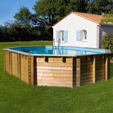 Piscina Gre Ovalada De Madera Terrapools Vermela 786232E 6.72 Mts X 4.72 Mts X 1.46 Mts De Alto (1/5)