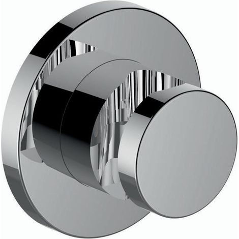 KEUCO Wandbrausehalter Ixmo rund schwarz/chrom gebürstet 59591130001