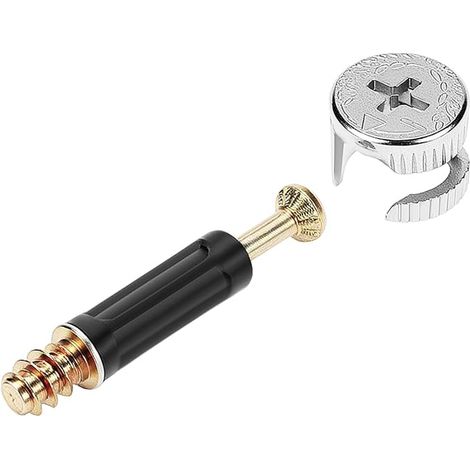ferrure d'assemblage pour Armoires en Bois, Raccords de Came Ø15mm, Connecteur Invisible M6 x 40mm (1/4)