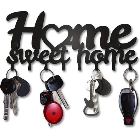 Porte Clef Mural Design, Home Sweet Home Porte Clé Mural, Boite A Clef Decorative, Accroche Clef Mural Original, Range Clef Mural
