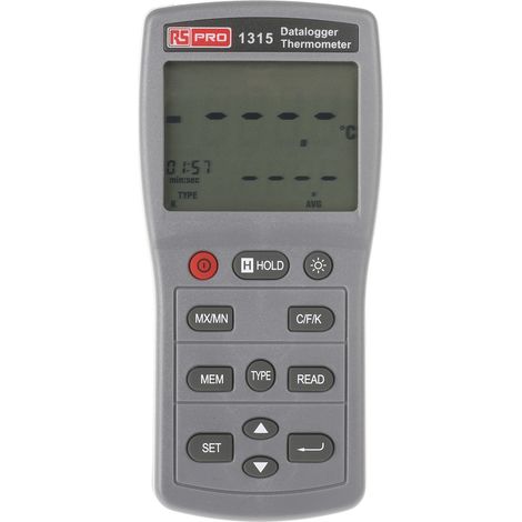 Thermomètre numérique RS PRO 1 315, 1 voie de mesure pour E, J, K, N, R, S, T ( Prix pour 1 ) (1/5)