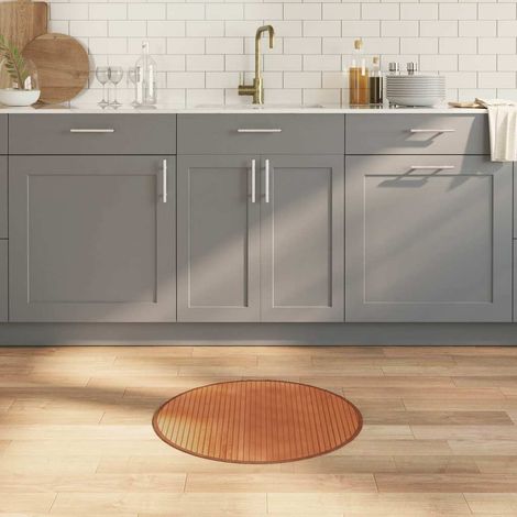 Teppich Rund Braun 60 cm Bambus vidaXL (1/5)