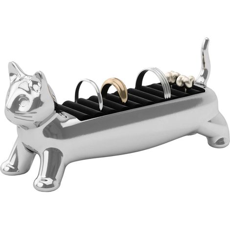 Porte-bagues en zinc en forme d'animaux Chat (1/3)