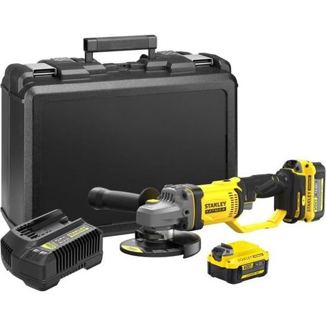 SMERIGLIATRICE STANLEY FATMAX BATTERIA LITIO 18V SFMCG 400M2K CON CARICABATETRIA E VALIGETTA (1/5)