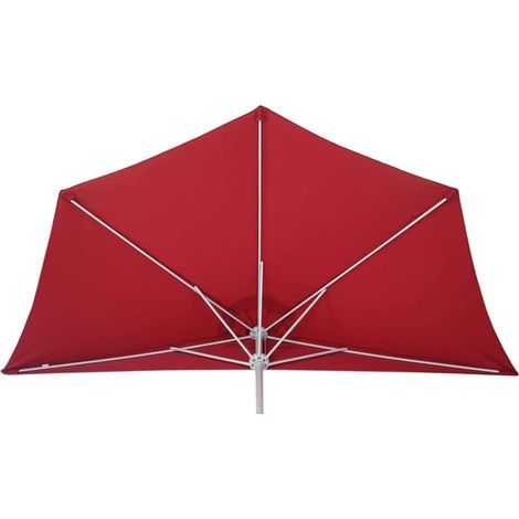OMBRELLONE ALUMINIO MEZZALUNA BORDEAUX