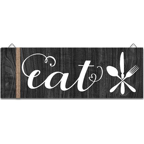 Set mit 3 Wanddekorationen aus Holz, Hängeschildern, Wandkunst aus Holz für Zuhause, Küche, Esszimmer oder Restaurant (1/5)