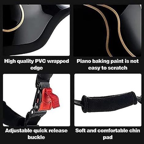 Demi-casque moto homologué rétro, casque jet à fermeture rapide pour cruiser, chopper, motard, cyclomoteur, noir mat (1/2)