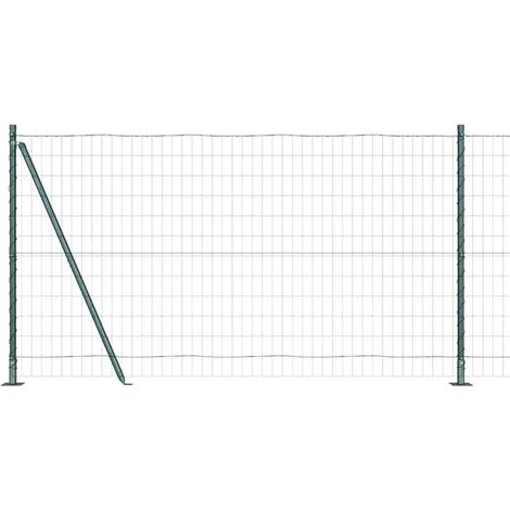 Clôture avec poteau Vert 1,2 x 10 m Acier et PVC (1/5)