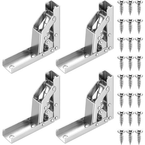 bisagras para puertas, bisagras para estantes plegables de 90°/180°, bisagras para estantes de mesas consola plegables, bisagras para puertas de armarios y muebles de mesa. (1/4)