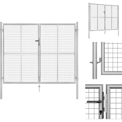 Gartentore - Living Gartentor Verzinkter Stahl 306 x 250 cm Silbern (1/5)