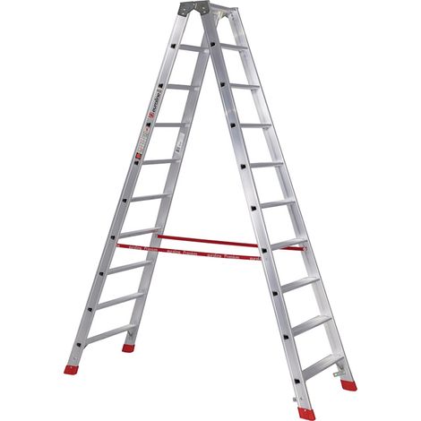 Euroline Premium 30577 Stufenstehleiter 2x10 Stufen (1/4)